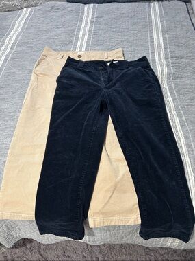 I love ugly cropped corduroy pants x2